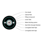Light Armored Central Loose Tube Direct Buried Fiber Cable GYXTW53