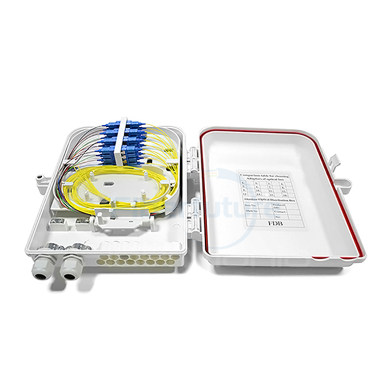 SC Simplex Optical Fiber FTTH Terminal Box 16 Ports