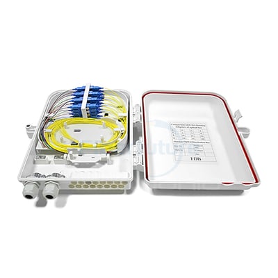 SC Simplex Optical Fiber FTTH Terminal Box 16 Ports