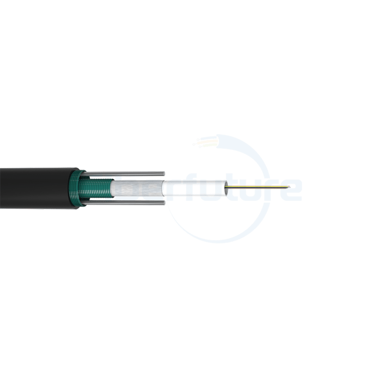 Light Armored Central Loose Tube Direct Buried Fiber Cable GYXTW53