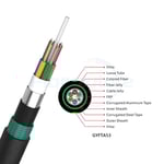 Direct Buried Double Armored Double Jacket Fiber Optic Cable GYFTA53