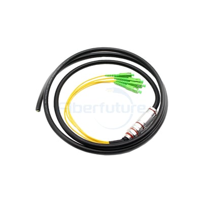 4 Fibers Armored PE Jacketed Waterproof Pigtail for Outdoor 