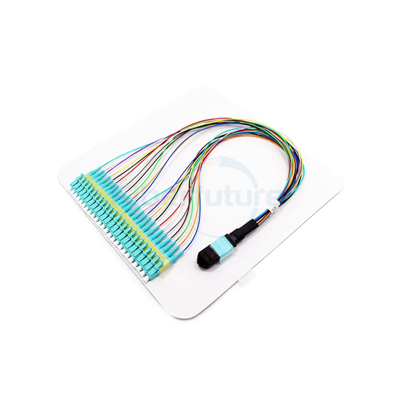 24 Cores MTP LC Fanout Cable 0.9mm 