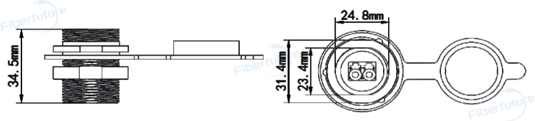 PDLC Adapter Used in FTTA Waterproof Fiber Optic Connection