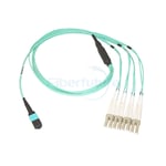 Multi Mode MPO to LC Fiber Cable, 50/125μm MPO MTP Harness Cable