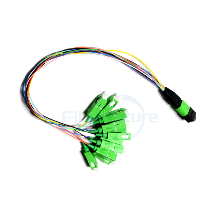 MPO/MTP Fan out 0.9mm Fiber Optic Patch Cords OEM/ODM