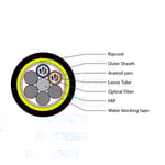 24 Cores G.652.D Fibers ADSS Cable 100m span
