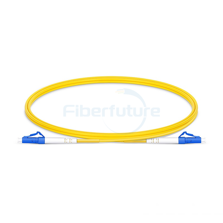 LC UPC to LC UPC Simplex Fiber Optic Patch Cord Tight Buffered