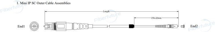 Factory Supply Mini IP SC Outer Cable RoHS Compliant