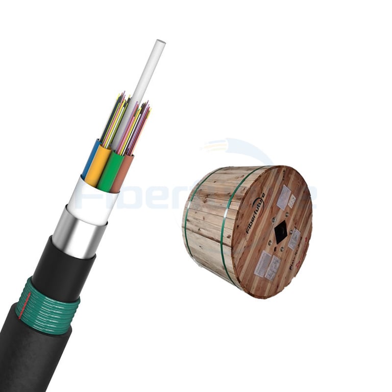 Direct Buried Double Armored Double Jacket Fiber Optic Cable GYFTA53