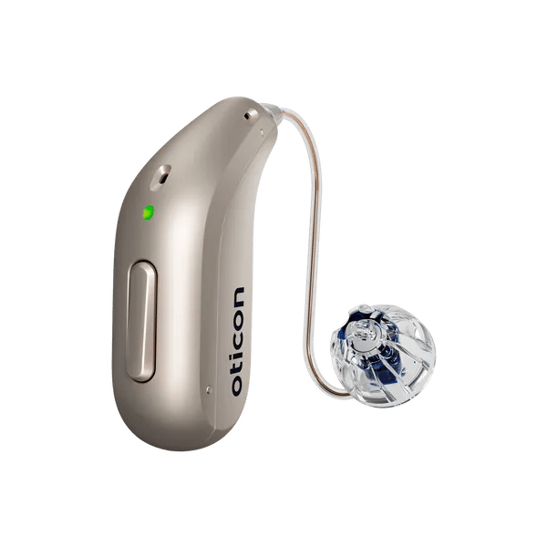 Oticon_Intent_miniRITE_H1-2024_Left_C090ChromaBeige_LEDgreen_Speaker60_OpenBassDome_1200x1200px_Original file - The Audiology Place oticon intent minirite h1 2024 left c090chromabeige ledgreen speaker60 openbassdome 1200x1200px original file oticon intent™ minirite the audiology place