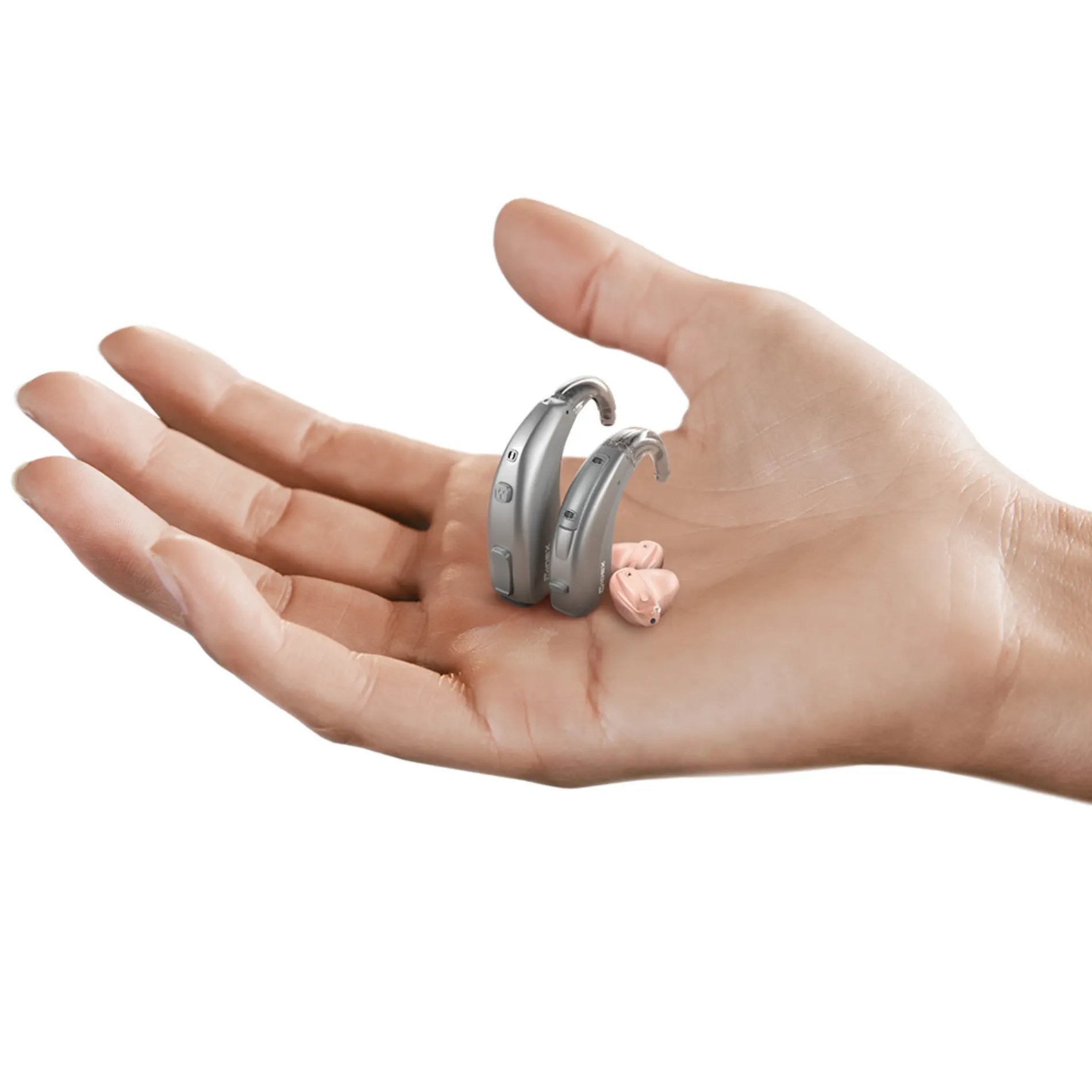  close up of hand holding hearing aids 1000 1000 moment   the audiology place