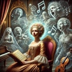 DALLE 2025-03-23 081332 - A surreal Baroque-style painting featuring a female figure in a richly decorated 17th-century chamber She sits in a grand velvet chair dressed in el - The Audiology Place dalle 2025 03 23 081332 a surreal baroque style painting featuring a female figure in a richly decorated 17th century chamber she sits in a grand velvet chair dressed in el gene therapy breakthrough restoring hearing in children with genetic deafness the audiology place
