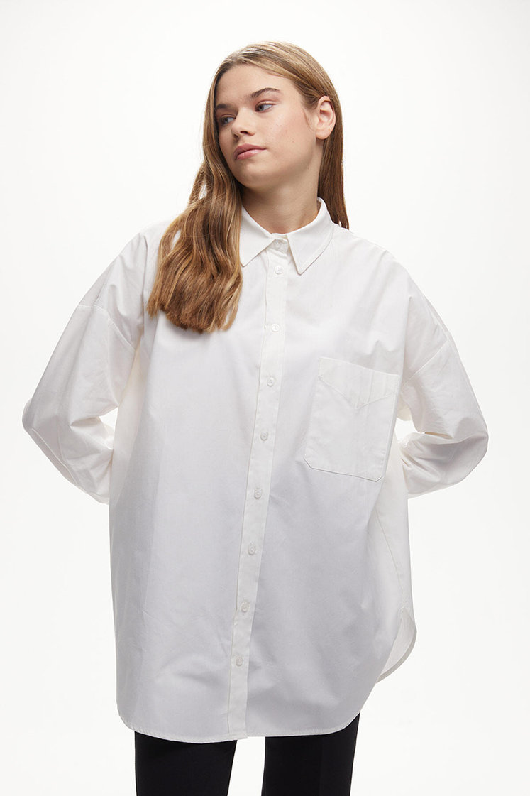 Oversize Gömlek Off White