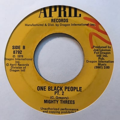 Mighty Threes - One Black People picture 2