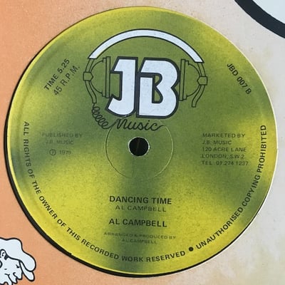 Al Campbell - Just One Dance / Dancing Time picture 3