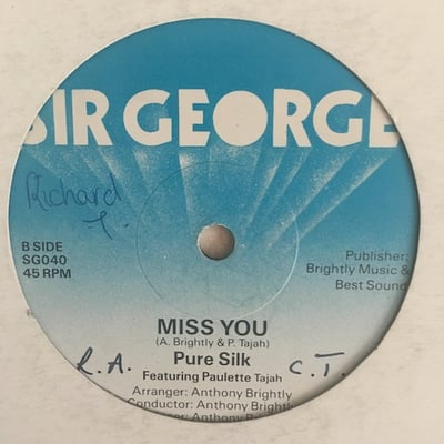 Pure Silk, Paulette Tajah - It Ain't Easy / Miss You picture 2