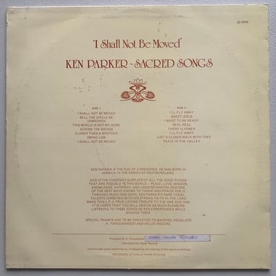 Ken Parker - Sacred Songs: I Shall Not Be Moved picture 2