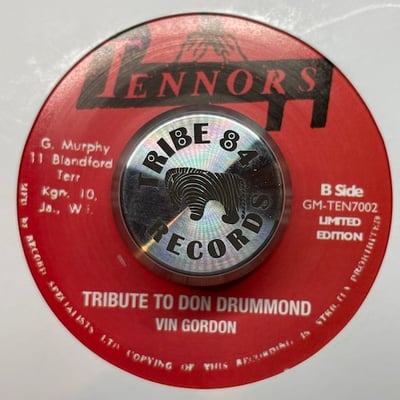 The Tennors, Vin Gordon - V Rocket  / Tribute To Don Drummond picture 2