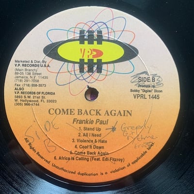Frankie Paul - Come Back Again picture 4