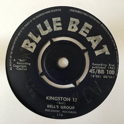 Derrick Morgan, Bell's Group - In My Heart / Kingston 13 picture 2