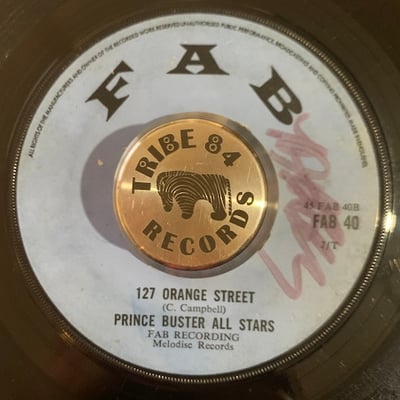 Prince Buster's All Stars - Roughrider / 127 Orange Street picture 2