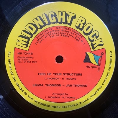 Linval Thompson, Jah Thomas - Pretty Little Girl / Advice From A Doctor / Feed Up Your Structure picture 2