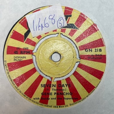 Gene Pancho, Dandy Livingstone, The Superboys - I Like Sweet Music / Seven Days picture 2