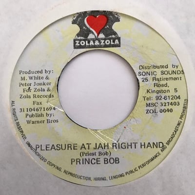 Prince Bob - Pleasure At Jah Right Handpicture