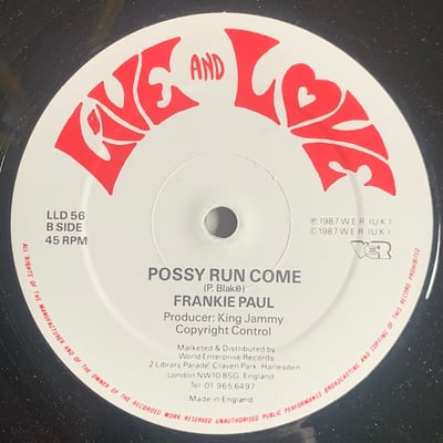 Frankie Paul - Game Of Love / Possy Run Come picture 2