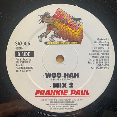Frankie Paul - You Inspired Me / Woo Hah picture 2
