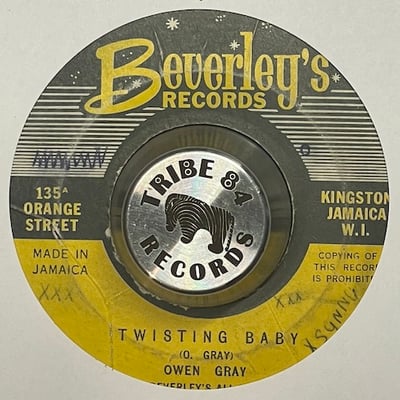 Owen Gray, Beverley's All Stars - Darling Patricia / Twisting Baby picture 2