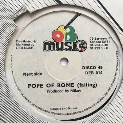 Freddie McKay - Mop And Cry / Pope Of Rome (Falling) picture 4
