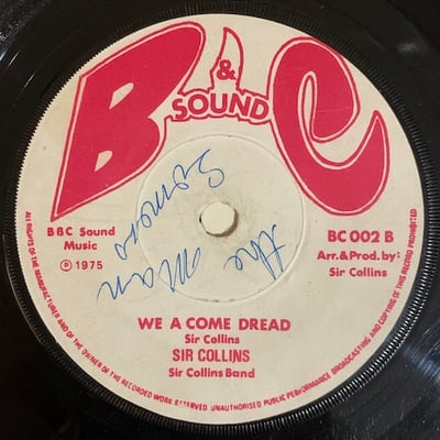 Honey Boy, Sir Collins - Darlin Come Home / We A Come Dread picture 2