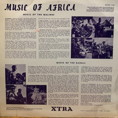 Mandinka, Baoulé - Music Of Africa From The Malinké And The Baoulé picture 2