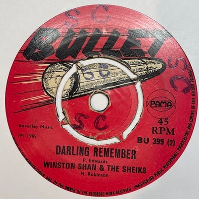 Winston Shand, The Sheiks - Throw Me Corn / Darling Remember picture 2