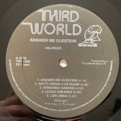 Dillinger - Answer Me Question picture 3