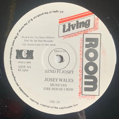 Shabba Ranks, Josey Wales - Uno Fi Move / Send Fi Josey picture 2