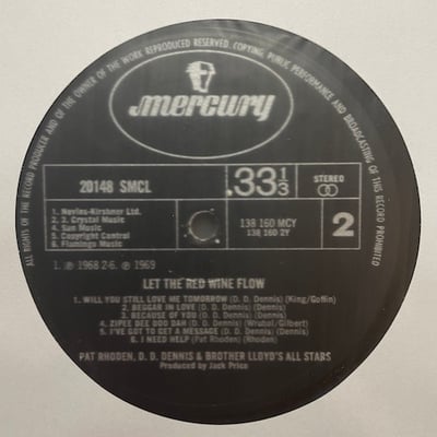 Pat Rhoden, D.D. Dennis, Brother Lloyd's All Stars - Let The Red Wine Flow picture 4