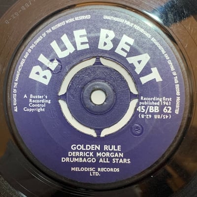 Derrick Morgan, Drumbago All Stars - Shake A Leg / Golden Rule picture 2