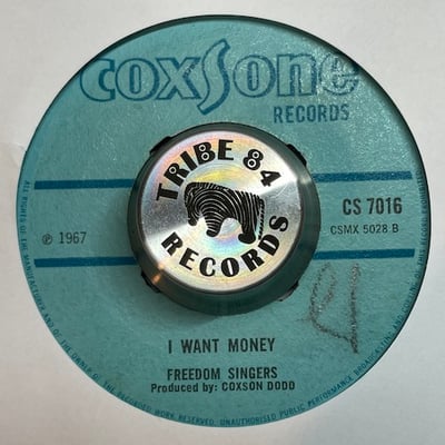 Slim Smith, The Freedom Singers - Hip Hug / I Want Money picture 2