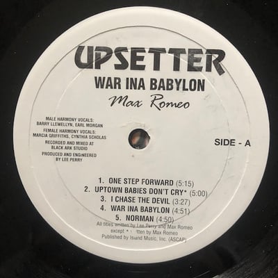 Max Romeo, The Upsetters - War Ina Babylon picture 3
