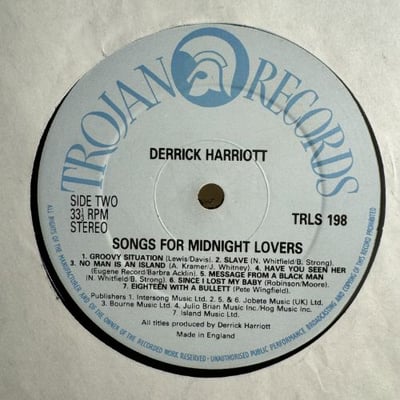 Derrick Harriott - Songs For Midnight Lovers picture 2