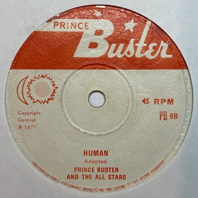 Prince Buster, Prince Buster's All Stars - My Happiness / Human picture 2