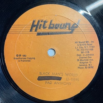Sugar Minott, Pad Anthony - No Vacancy / Black Man's World picture 2