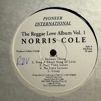 Noris Cole - The Reggae Love Album Vol.1 picture 3
