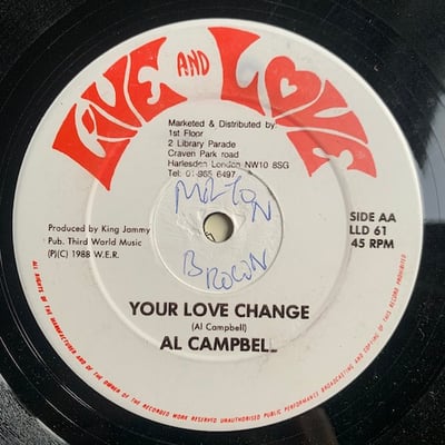 Major Mackerel, Al Campbell - Pretty Looks Done / Your Love Change picture 2