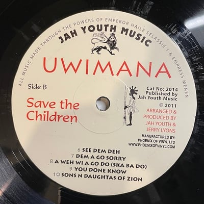 Uwimana - Save The Children 2xLP picture 9