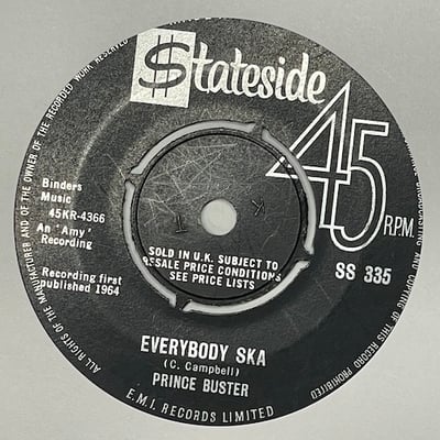 Prince Buster - 30 Pieces Of Silver / Everybody Ska picture 2