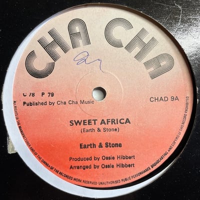 Earth And Stone - Sweet Africa / Dance With Me picture 2